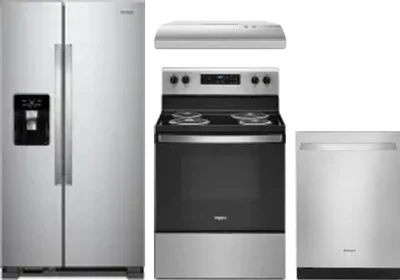 4 Piece Package Includes Refrigerator, Range, Hood And Dishwasher