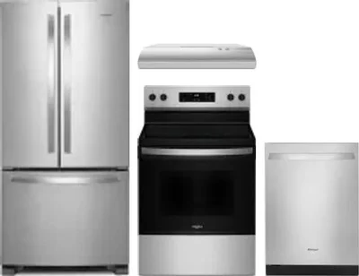 4 Piece Package Includes Refrigerator, Range, Hood And Dishwasher