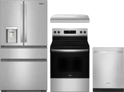 4 Piece Package Includes Refrigerator, Range, Hood And Dishwasher