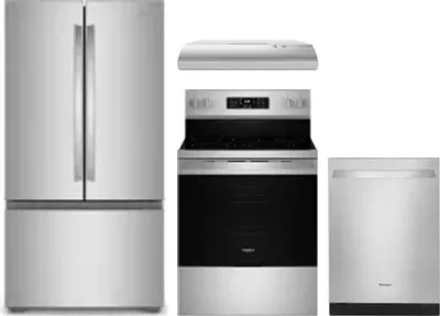 4 Piece Package Includes Refrigerator, Range, Hood And Dishwasher