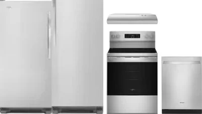 5 Piece Package Includes Refrigerator, Freezer, Range, Hood And Dishwasher
