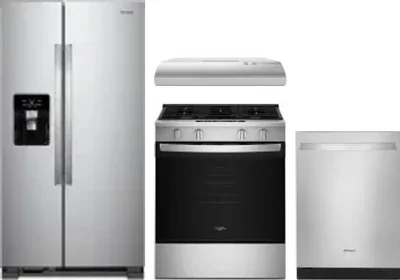 4 Piece Package Includes Refrigerator, Range, Hood And Dishwasher