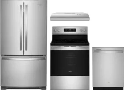 4 Piece Package Includes Refrigerator, Range, Hood And Dishwasher