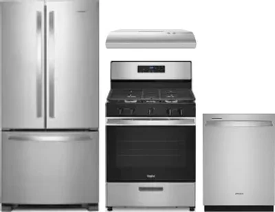 4 Piece Package Includes Refrigerator, Range, Hood And Dishwasher