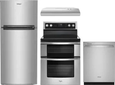 4 Piece Package Includes Refrigerator, Range, Hood And Dishwasher