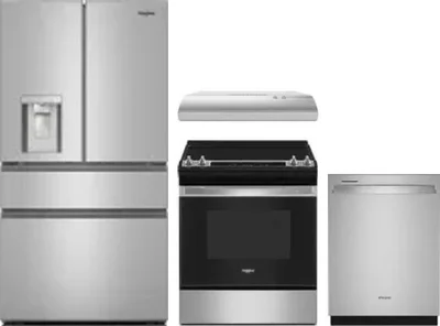 4 Piece Package Includes Refrigerator, Range, Hood And Dishwasher