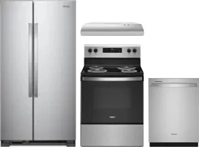 4 Piece Package Includes Refrigerator, Range, Hood And Dishwasher