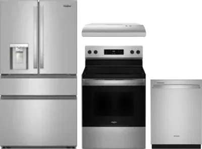 4 Piece Package Includes Refrigerator, Range, Hood And Dishwasher
