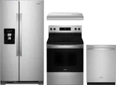 4 Piece Package Includes Refrigerator, Range, Hood And Dishwasher