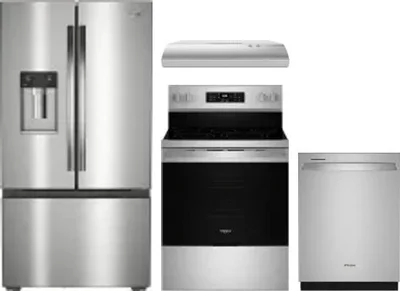4 Piece Package Includes Refrigerator, Range, Hood And Dishwasher