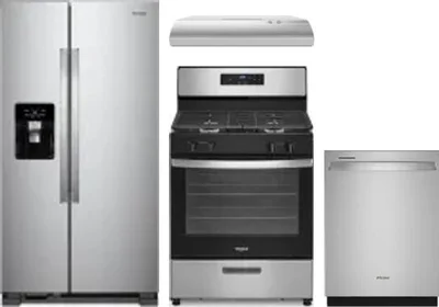 4 Piece Package Includes Refrigerator, Range, Hood And Dishwasher