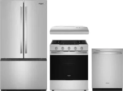 4 Piece Package Includes Refrigerator, Range, Hood And Dishwasher