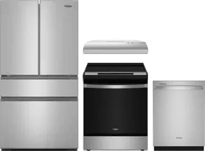 4 Piece Package Includes Refrigerator, Range, Hood And Dishwasher