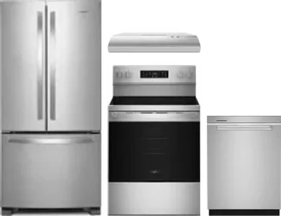 4 Piece Package Includes Refrigerator, Range, Hood And Dishwasher