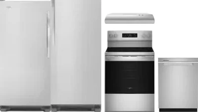 5 Piece Package Includes Refrigerator, Freezer, Range, Hood And Dishwasher