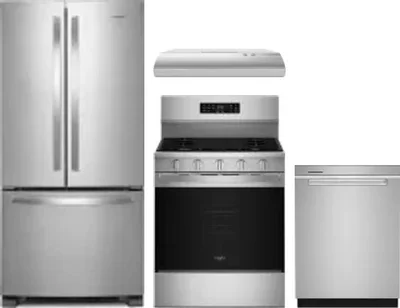 4 Piece Package Includes Refrigerator, Range, Hood And Dishwasher