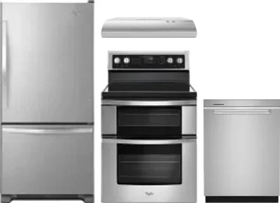 4 Piece Package Includes Refrigerator, Range, Hood And Dishwasher