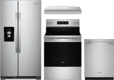 4 Piece Package Includes Refrigerator, Range, Hood And Dishwasher