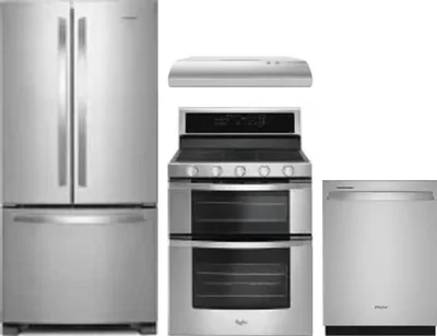 4 Piece Package Includes Refrigerator, Range, Hood And Dishwasher