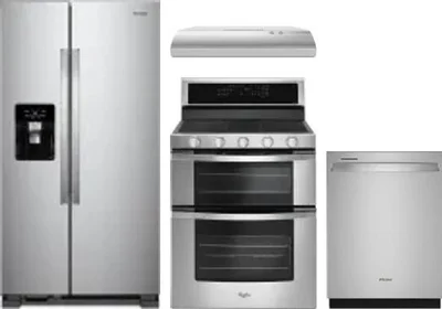 4 Piece Package Includes Refrigerator, Range, Hood And Dishwasher