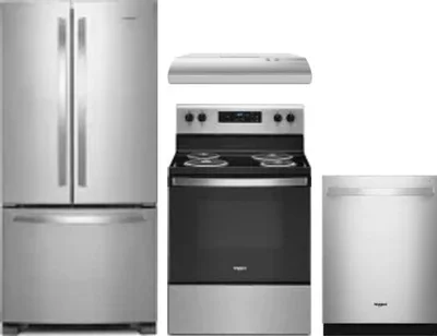 4 Piece Package Includes Refrigerator, Range, Hood And Dishwasher