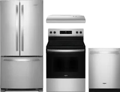 4 Piece Package Includes Refrigerator, Range, Hood And Dishwasher