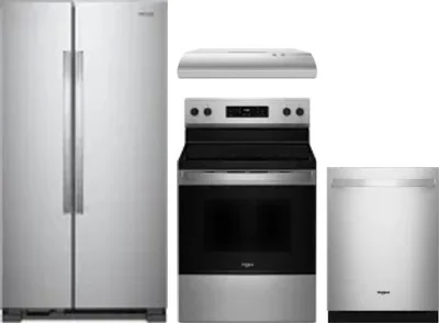 4 Piece Package Includes Refrigerator, Range, Hood And Dishwasher