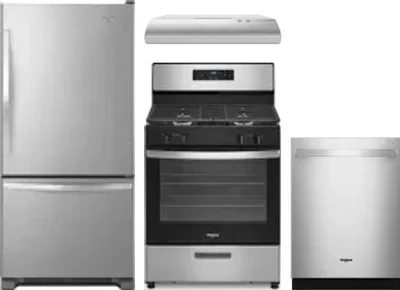 4 Piece Package Includes Refrigerator, Range, Hood And Dishwasher