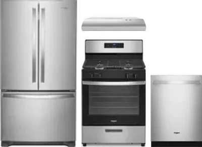4 Piece Package Includes Refrigerator, Range, Hood And Dishwasher
