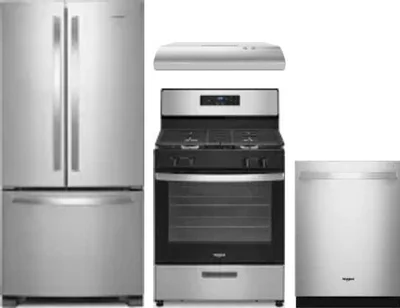 4 Piece Package Includes Refrigerator, Range, Hood And Dishwasher