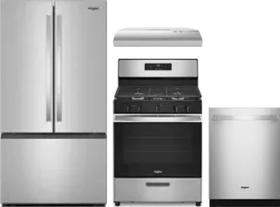 4 Piece Package Includes Refrigerator, Range, Hood And Dishwasher