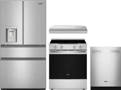 4 Piece Package Includes Refrigerator, Range, Hood And Dishwasher