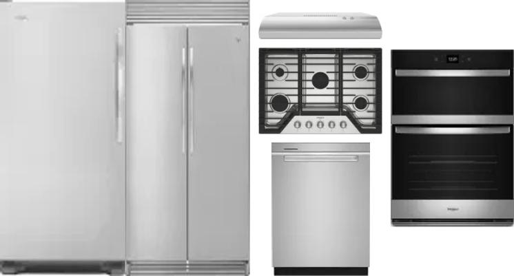 6 Piece Package Includes Refrigerator, Freezer, Cooktop, Wall Oven, Hood And Dishwasher