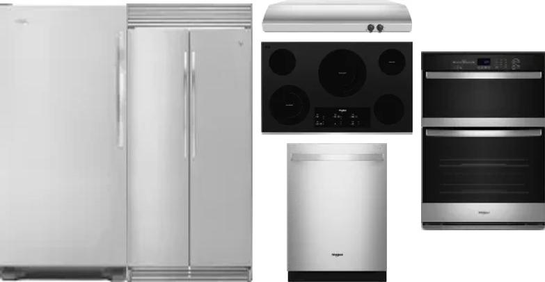 6 Piece Package Includes Refrigerator, Freezer, Cooktop, Wall Oven, Hood And Dishwasher