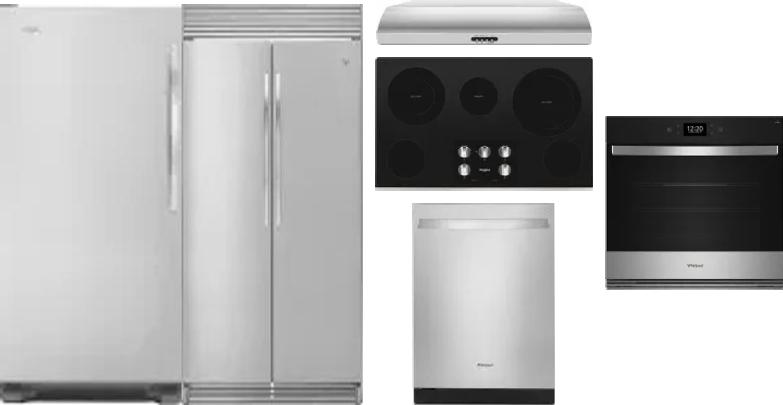6 Piece Package Includes Refrigerator, Freezer, Cooktop, Wall Oven, Hood And Dishwasher