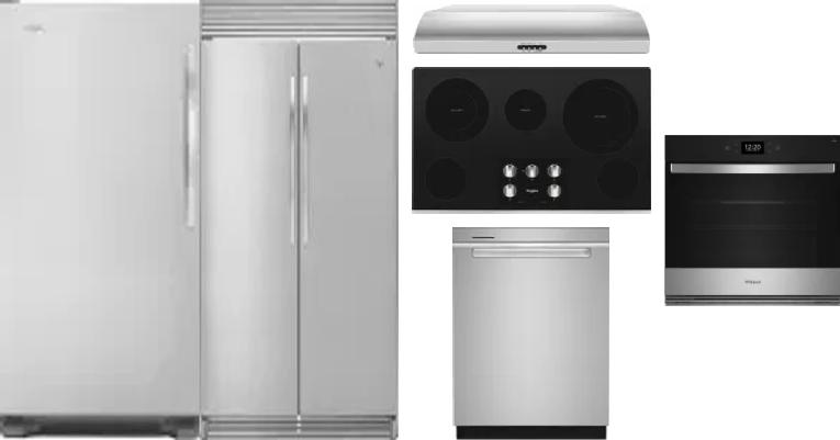 6 Piece Package Includes Refrigerator, Freezer, Cooktop, Wall Oven, Hood And Dishwasher