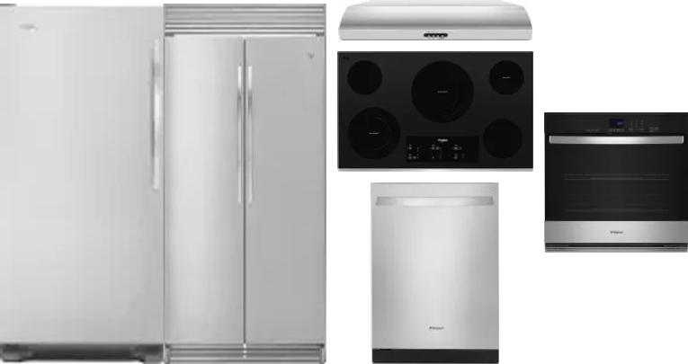6 Piece Package Includes Refrigerator, Freezer, Cooktop, Wall Oven, Hood And Dishwasher