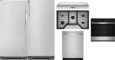 6 Piece Package Includes Refrigerator, Freezer, Cooktop, Wall Oven, Hood And Dishwasher