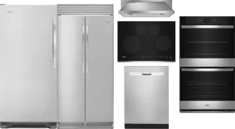 6 Piece Package Includes Refrigerator, Freezer, Cooktop, Wall Oven, Hood And Dishwasher