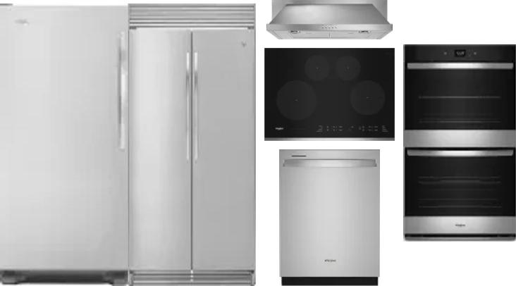 6 Piece Package Includes Refrigerator, Freezer, Cooktop, Wall Oven, Hood And Dishwasher