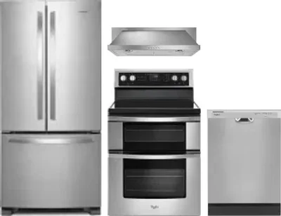 4 Piece Package Includes Refrigerator, Range, Hood And Dishwasher