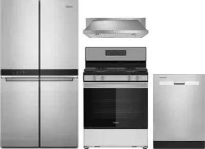 4 Piece Package Includes Refrigerator, Range, Hood And Dishwasher