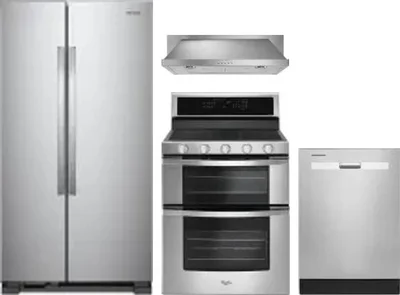 4 Piece Package Includes Refrigerator, Range, Hood And Dishwasher