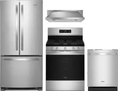 4 Piece Package Includes Refrigerator, Range, Hood And Dishwasher