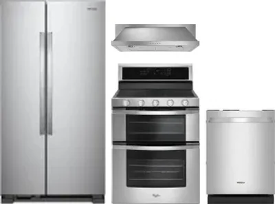 4 Piece Package Includes Refrigerator, Range, Hood And Dishwasher