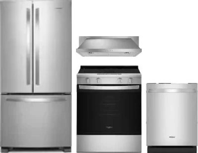 4 Piece Package Includes Refrigerator, Range, Hood And Dishwasher
