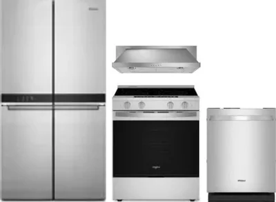 4 Piece Package Includes Refrigerator, Range, Hood And Dishwasher