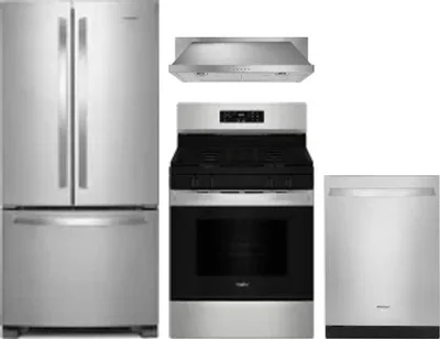 4 Piece Package Includes Refrigerator, Range, Hood And Dishwasher