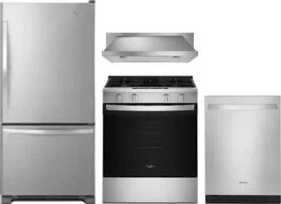 4 Piece Package Includes Refrigerator, Range, Hood And Dishwasher