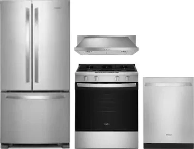 4 Piece Package Includes Refrigerator, Range, Hood And Dishwasher